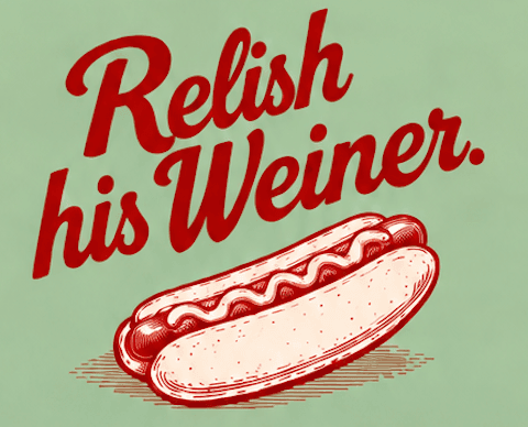 Relish his Weiner.
